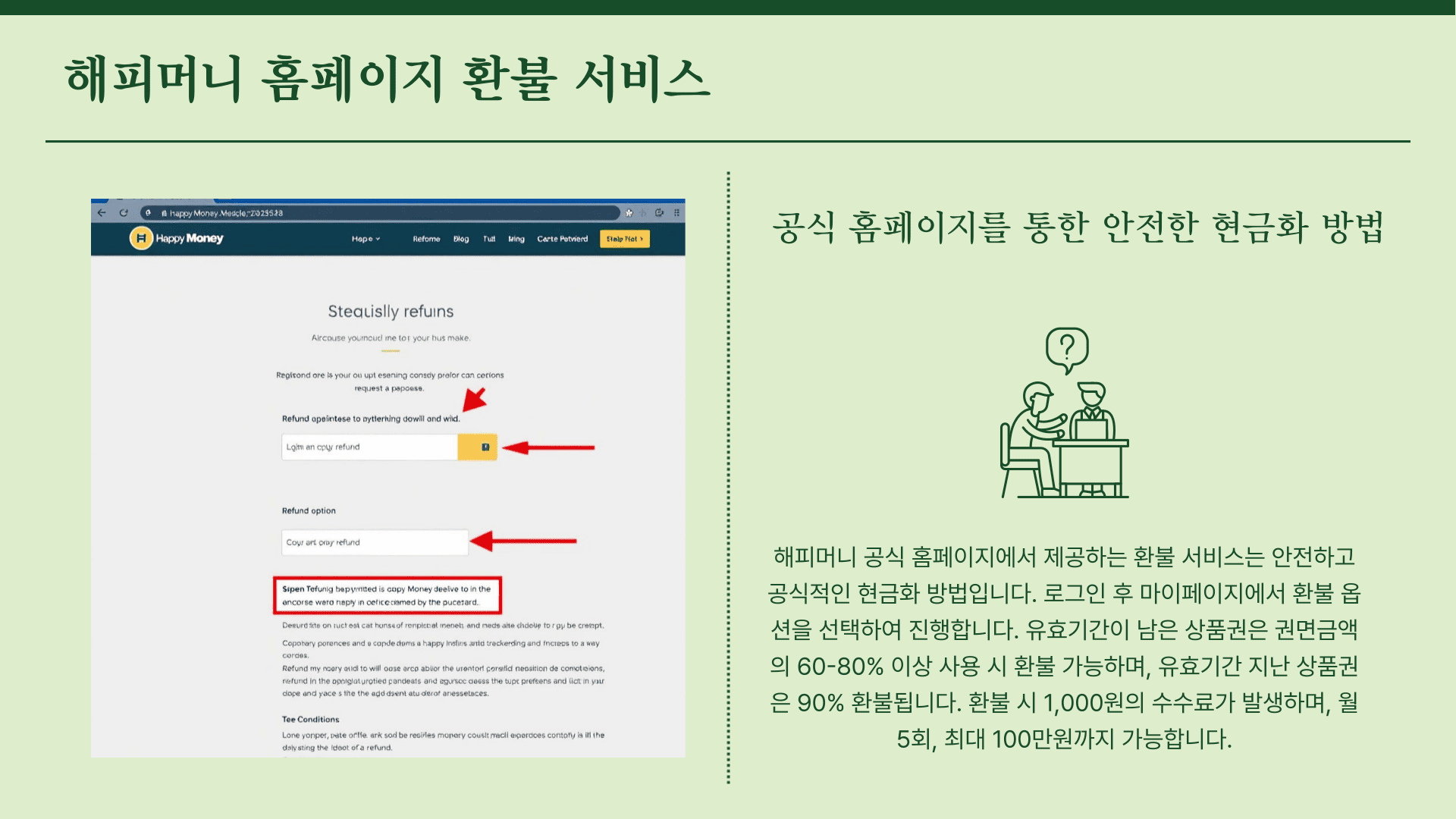 해피머니 환불 서비스